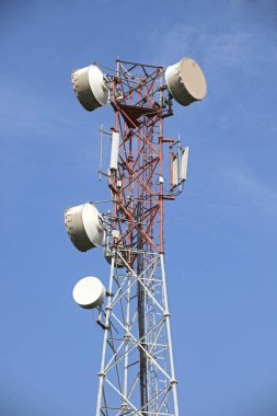 mobile tower near Sambalpur at Orissa India clipart