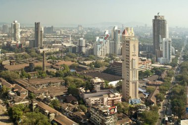 Worli, Bombay, Mumbai, Maharashtra, Hindistan 'ın havadan görünüşü 