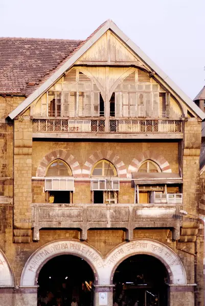 Mahatma Jyotiba Phule Crawford market eski binası Bombay Mumbai, Maharashtra, Hindistan 