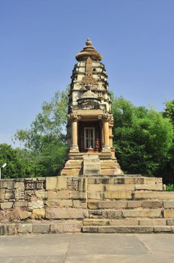 Madhya Pradesh Hindistan 'daki Khajuraho lakshmi Tapınağı