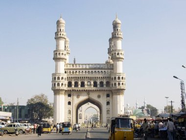 Charminar anıtı, Hyderabad, Andhra Pradesh, Hindistan 