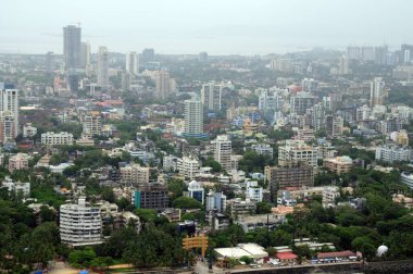 Shivaji Parkı ve Prabhadevi, Bombay Mumbai, Maharashtra, Hindistan hava manzarası