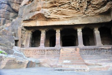 Nataraja Mağara Tapınağı Badami Bagalkot Karnataka Hindistan Asya Ekim 2010