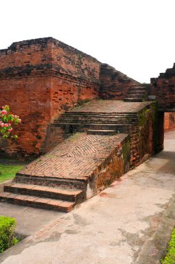 Antik Nalanda Üniversitesi 'nin kalıntıları, Bihar, Hindistan
