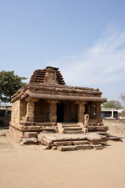 Temple, Aihole, erken batı Chalukya, Bagalkot Bölgesi, Karnataka, Hindistan