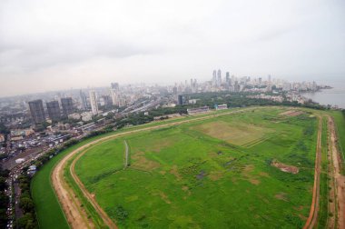 Maharashtra, Hindistan Bombay Bombay, Maharashtra mahalaxmi yarış pistinin havadan görünüşü 