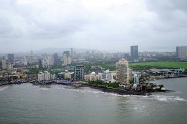 aerial view of shiv sagar estate worli with lower parel, Bombay Mumbai, Maharashtra, India  clipart