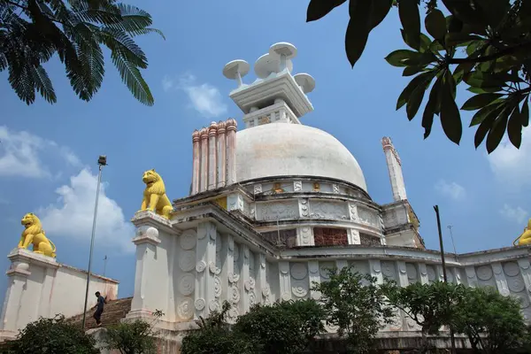 stock image peace Pagoda at orissa India 