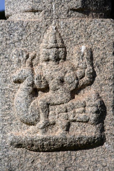 Statue of God kartikeya swami son of shankara , Hampi , Vijayanagar , UNESCO World Heritage , Deccan plateau , Taluka Hospet , District Bellary , Karnataka , India