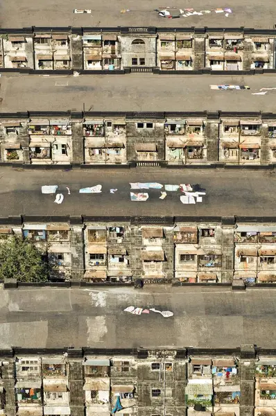 stock image Aerial view of worli bawan chawls, Bombay, Mumbai, Maharashtra, India 