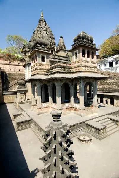 stock image Maheshwar temple built by Rani Ahilyabai Holkar , Maheshwar , Madhya Pradesh , India