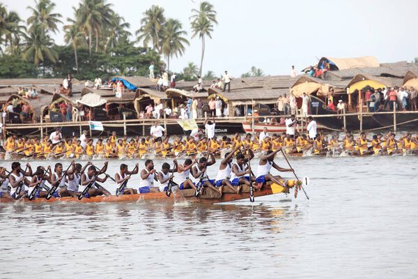 Boat race on punnamada lake , Alleppey , Alappuzha , Kerala , India