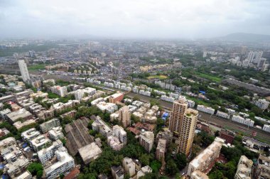 Mahim ve matunga 'nın hava görüntüsü, Bombay Mumbai, Maharashtra, Hindistan 