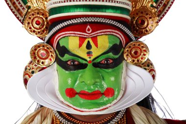 Güney Hintli kathakali dansçısı, Kerala, Hindistan 