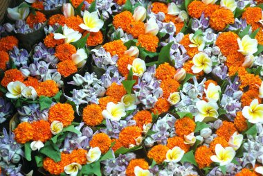 Offering flowers in puja in Lingaraj temple, Bhubaneswar, Orissa, India  clipart