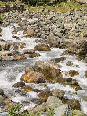 River, Pahalgam, Jammu ve Kashmir, Hindistan 