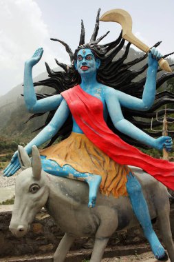 Tanrıça Kali Gangotri 'nin heykeli Uttarakhand Hindistan Asya