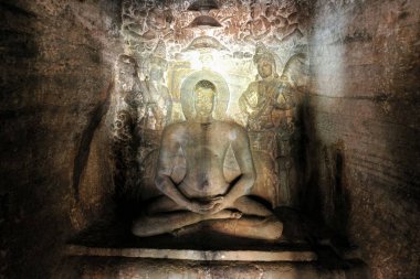 Jain Tirthankara Mağarası Badami Bagalkot Karnataka Hindistan Asya Ekim 2010 