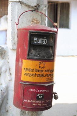 Posta kutusu, Suchindram, Dist Kanyakumari, Tamil Nadu, Hindistan 