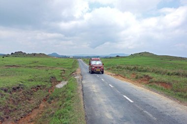 Long stretch of road, Cherrapunji, Meghalaya, India  clipart