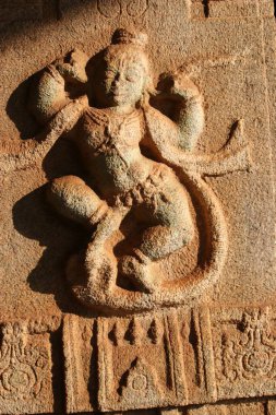 Heykel, Vijaya Vittala tapınağı kompleksi, Hampi Vijayanagar kalıntıları, Karnataka, Hindistan