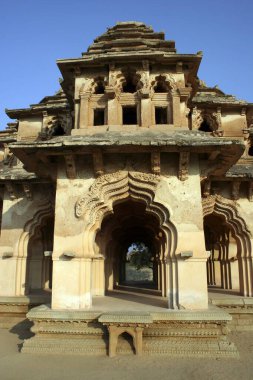 Lotus Mahal Kamal Mahal Chitrangini Mahal, Hampi Vijayanagar kalıntıları, Karnataka, Hindistan