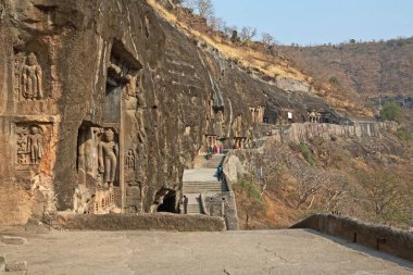 Ajanta, Maharashtra Hindistan 'ı mağaraya çevirdi.