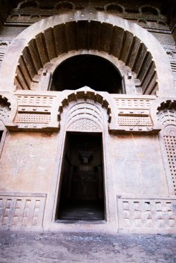 Bedsa kaya kesimi mağara mağarası M.Ö. 2. yüzyıldan kalma, Pune bölgesi, Maharashtra, Hindistan