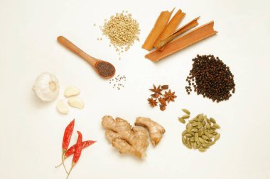 Hindistan 'da tabak içinde karışık baharat gösterimi