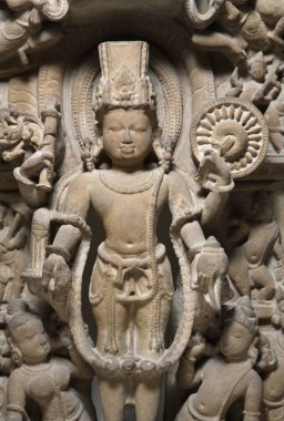 Vishnu 'ya yakın, M.S 10. yüzyıl, Vaishnav tarikatı, Kalchurian dönemi Jabalpur, Madhya Pradesh, Hindistan' da bulundu. 