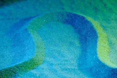 Soyut renkli resim kumdan yapılmış güzel sanat