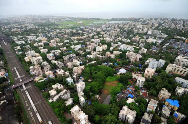 stock image aerial view of vile parle, Bombay Mumbai, Maharashtra, India 