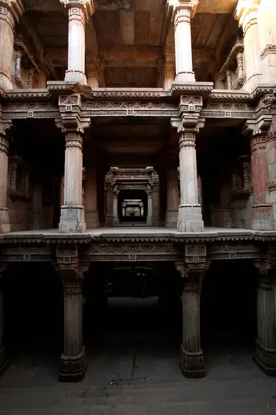 stock image Adalaj step well or vav built in 1499 AD by Queen Radhabai of Ahmedabad, Gujarat, India 