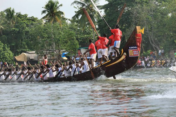 Boat race on punnamada lake , Alleppey , Alappuzha , Kerala , India
