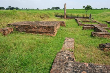 Budist sitesi, Kaushambi Allahabad 'dan 60 km uzakta, Uttar Pradesh, Hindistan 