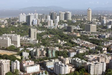 Sewri, Bombay Mumbai, Maharashtra, Hindistan ile Wadala manzarası 