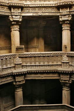 Adalaj Vava step well built by Queen Rudabai seven_storied structure , Ahmedabad , Gujarat , India Heritage site clipart