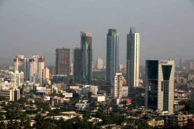 Dadar Prabhadevi 'nin hava görüntüsü, Bombay, Mumbai, Maharashtra, Hindistan 