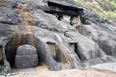 Bedsa kaya oyuğu M.Ö. 2. yüzyıldan kalma, Pune bölgesi, Maharashtra, Hindistan