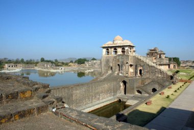 Jahaz Mahal, Mandu, Dhar Bölgesi, Madhya Pradesh, Hindistan 