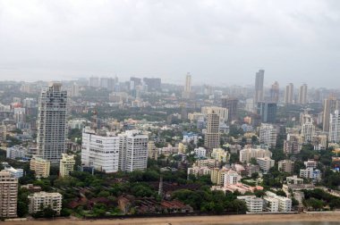 Shivaji Parkı ve Prabhadevi, Bombay Mumbai, Maharashtra, Hindistan hava manzarası  