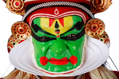 Güney Hintli kathakali dansçısı, Kerala, Hindistan  
