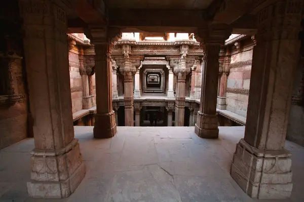 stock image Adalaj step well or vav built in 1499 AD by Queen Radhabai of Ahmedabad, Gujarat, India 