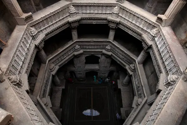 stock image Adalaj step well or vav built in 1499 AD by Queen Radhabai of Ahmedabad, Gujarat, India 