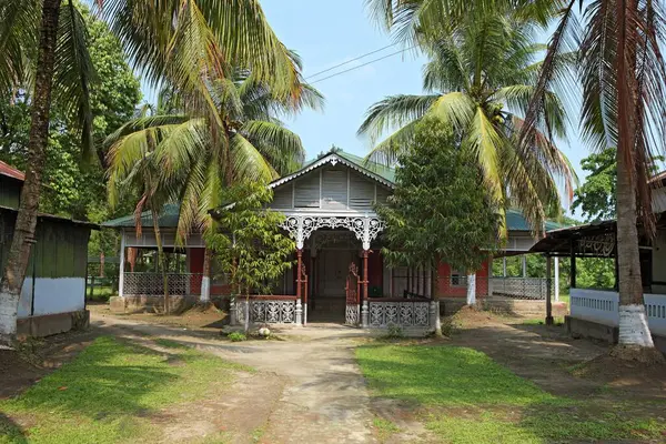 stock image Vaishnavite hindu monastery or satra at kamalabari, Majuli Island, Assam, India 