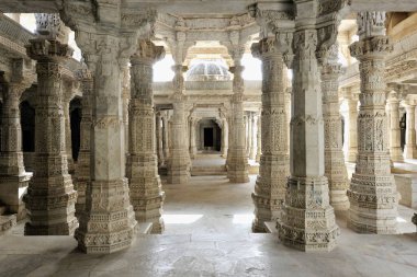 Adinath Jain Tapınağı Ranakpur Rajasthan Hindistan Asya Haziran 2010