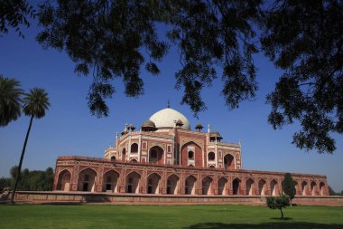 Humayunların mezarı 1570 'te inşa edildi, Delhi, Hindistan UNESCO Dünya Mirası Alanı