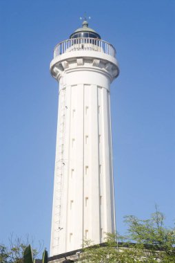 Goubert Salai 'deki deniz feneri, Pondicherry şimdi Puducherry Union Bölgesi, Hindistan
