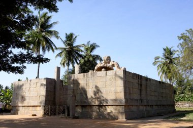 Narsimha Monolith, Hampi, Vijayanagara, Deccan Platosu, Taluka Hastanesi, Bellary Bölgesi, Karnataka Eyaleti, Hindistan 