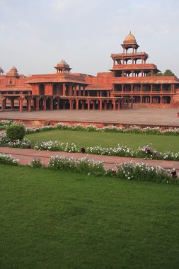 Fatehpur Sikri 'de Panch Mahal 16. yüzyılın ikinci yarısında inşa edildi, Agra, Uttar Pradesh, Hindistan UNESCO Dünya Mirası Bölgesi